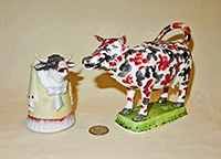 Caricature and colorful cow creamers