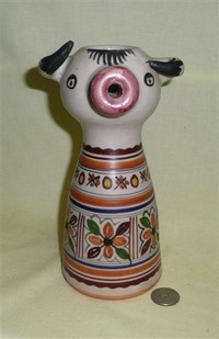 Mexican bull faceds wine jug