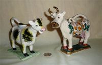 2 unusual cow creamers from the UK