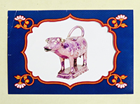 Potteries photo of purple lustre cow
