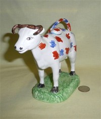Swansea Cambrian cow creamer reproduction, front